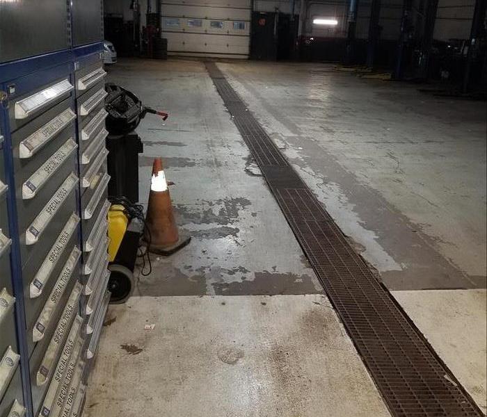 clean concrete floor in garage