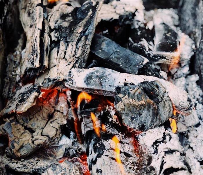 pile of burning wood